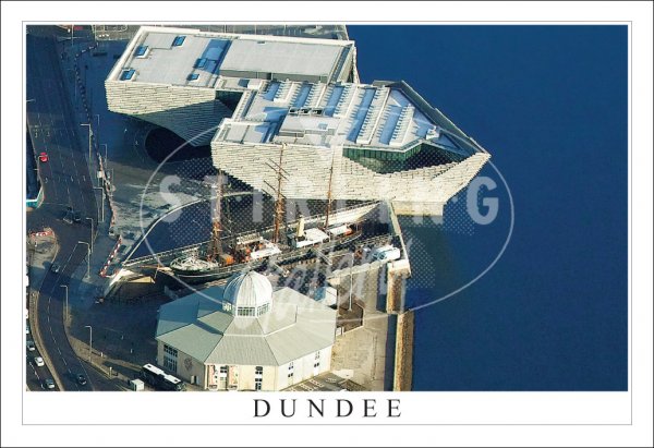Dundee, RRS Discovery and V&A from Air Postcard
