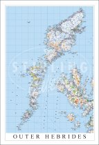 Outer Hebrides Map Postcard