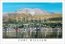 Fort William, close up Ben Nevis behind Postcard