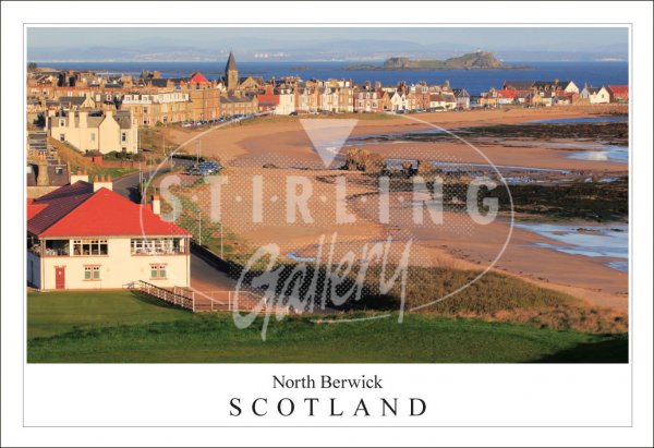 North Berwick - Scotland, Beach from Glen Golf Club Postcard
