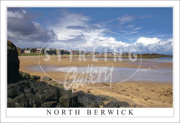 North Berwick, Beach & Berwick Postcard