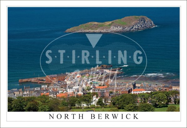 North Berwick, over Craigleith from Berwick Law Postcard