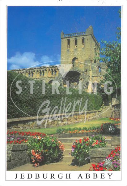 Jedburgh Abbey, Summer Flowers Postcard