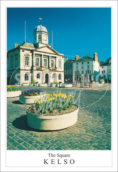 Square - Kelso, and Town house Postcard
