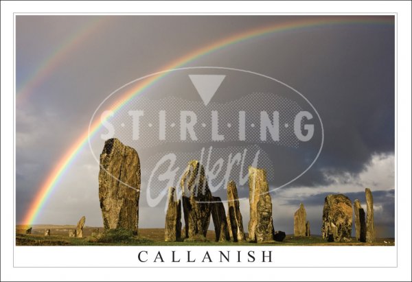 Callanish, Double Rainbow, Isle of Lewis Postcard