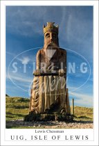 Lewis Chessman - Uig, Isle of Lewis, The King Postcard