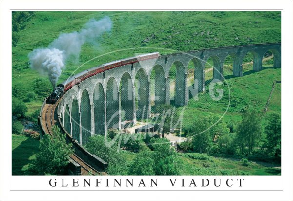 Glenfinnan Viaduct, spring green Postcard