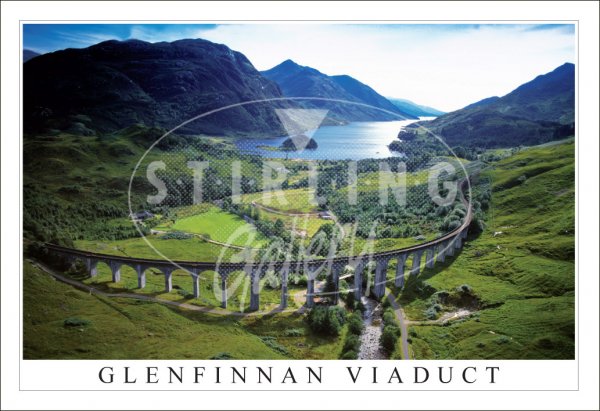 Glenfinnan Viaduct, over to Loch Shiel Postcard