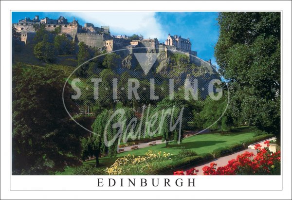 Edinburgh Castle, from Princes Street Gardens Postcard