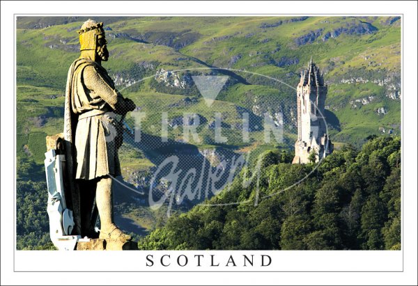 Robert Bruce & Wallace Monument Close Up, Scotland Postcard