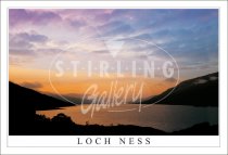 Loch Ness, Blue Sunset Postcard (H SG)