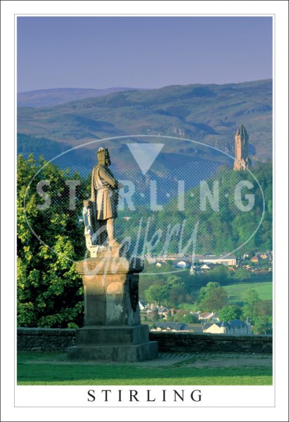 Robert Bruce, Esplanade & Wallace Monument, Stirling Postcard