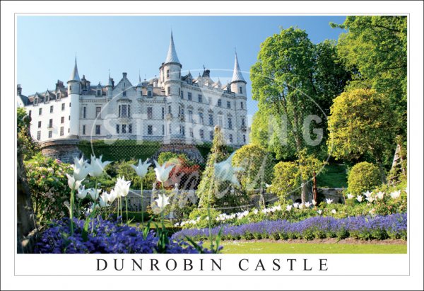 Dunrobin Castle, from Pyramid Garden Postcard