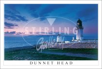 Dunnet Head, Lighthouse, Sunset Postcard