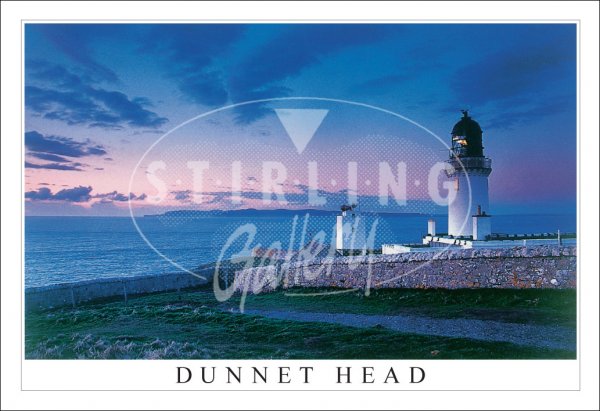 Dunnet Head, Lighthouse, Sunset Postcard