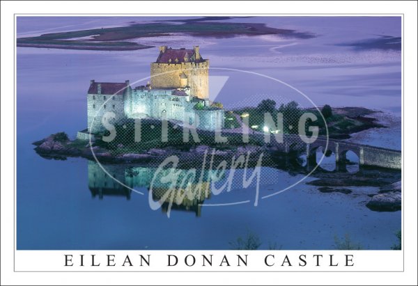 Eilean Donan Castle, Illuniated Reflection Postcard