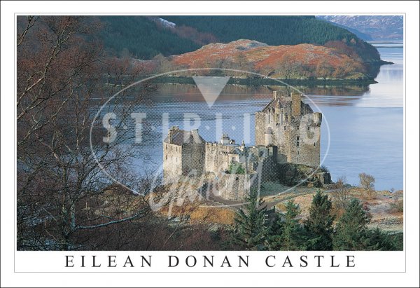 Eilean Donan Castle from Above, Winter Morning Postcard