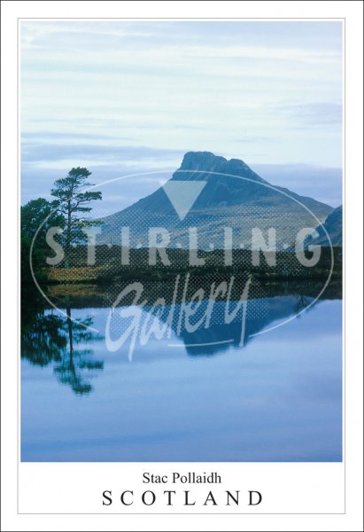 Stac Pollaidh - Scotland, blue reflections Postcard