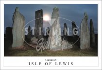 Moon over Callanish - Isle of Lewis Postcard (H SG)