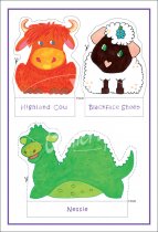 zz Scottish Animal Cut-outs Postcard (H SG)