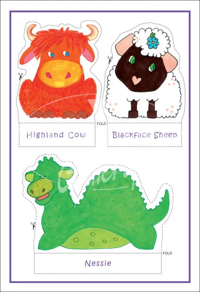 zz Scottish Animal Cut-outs Postcard (H SG)