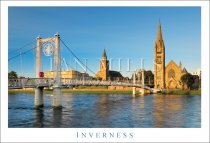 Inverness - Greig Street Suspension Bridge Postcard
