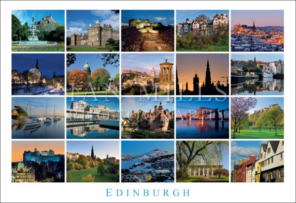 Edinburgh - Tiled 20 Images Postcard