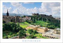 Edinburgh - National Gallery & Castle Postcard