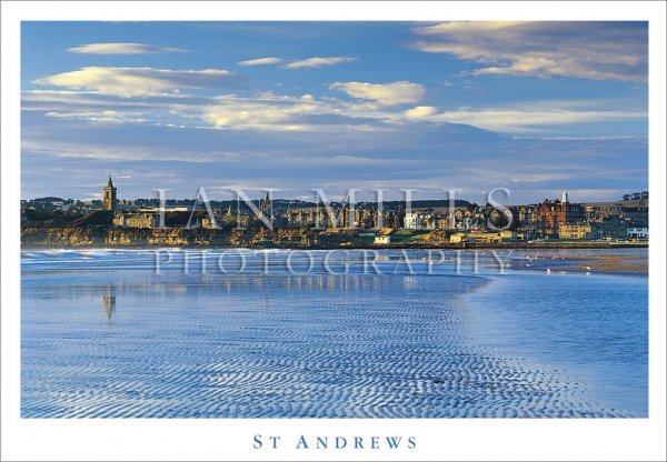 St Andrews, Town Across West Sands Postcard