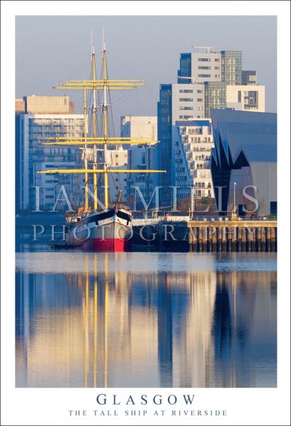 Glasgow- Tall Ship at Riverside Postcard