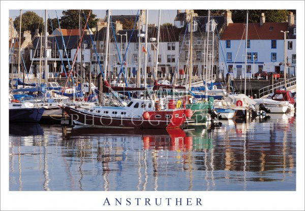 Anstruther, Boats close up in Marina Postcard