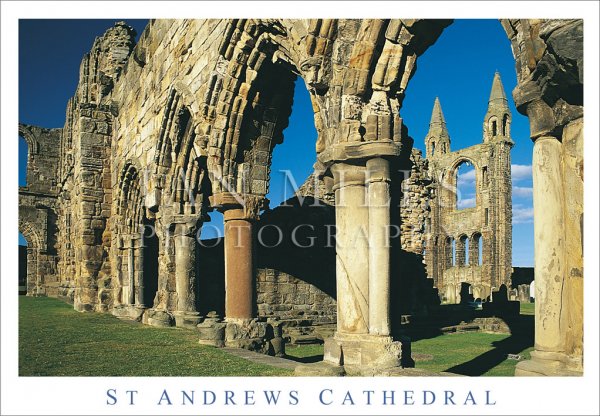 St Andrews Cathedral, East Gable & Cloister Arches Postcard