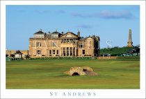 St Andrews - R&A Clubhouse, Swilcan Bridge Postcard