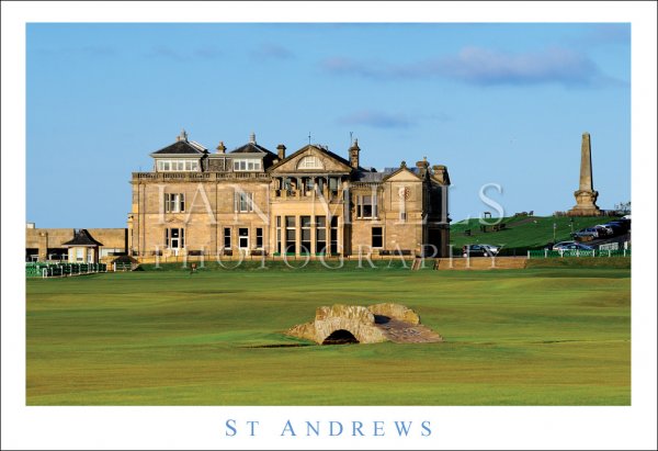St Andrews - R&A Clubhouse, Swilcan Bridge Postcard