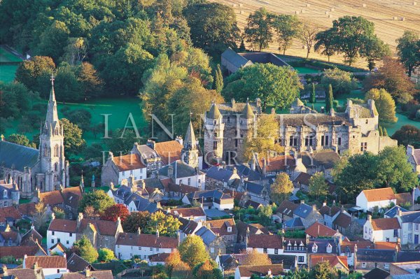 Falkland & Palace from Above Postcard