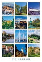 Edinburgh - Tiled 12 Images Postcard