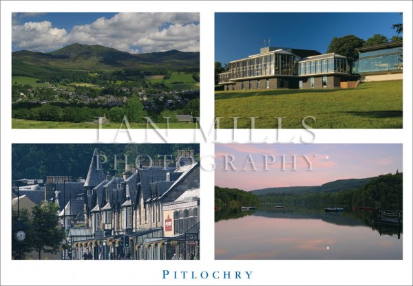 Pitlochry, Multi View 4 Postcard