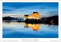 Eilean Donan Castle, Loch Duich - Scotland, Night Reflection Postcard