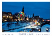 Edinburgh - Winter Fair, Princes St Gardens Postcard