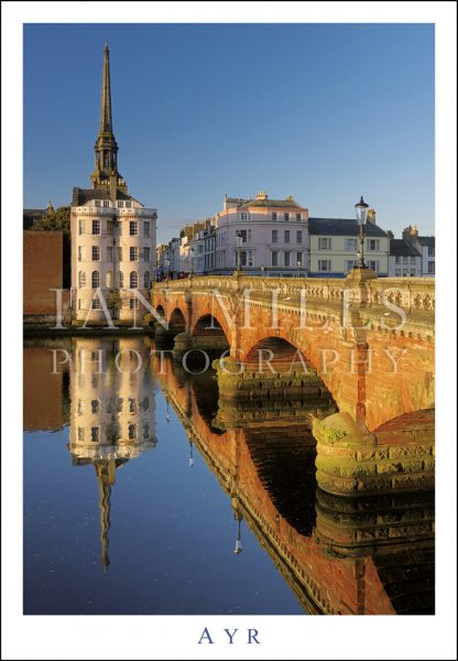 Ayr - River & Bridge Postcard