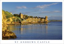 St Andrews Castle, From Beach Postcard