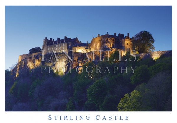 Stirling Castle, Evening Floodlight Postcard