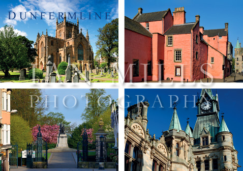 Dunfermline, Multi view 4 images Magnet