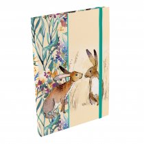 A5 Notebook Kissing Hares (Feb)