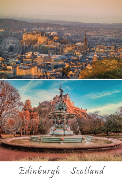 City of Edinburgh Composite Postcard