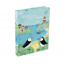Notecard Wallet Sea Breeze Puffins