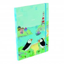 A4 Notebook Sea Breeze Puffins (Feb)