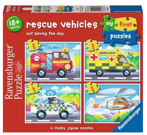 Jigsaw My First Puzzle Rescue Vehicles 4 Puzzle Box