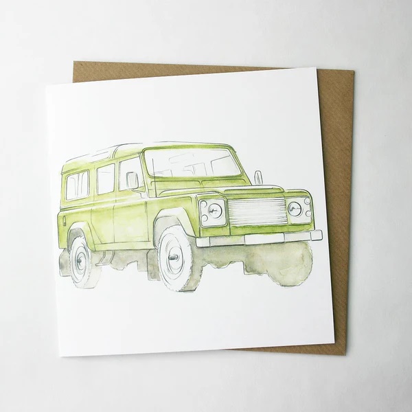 Land Rover Green Greetings Card