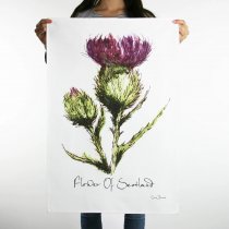 Tea Towel Thistle Flower of Scotland